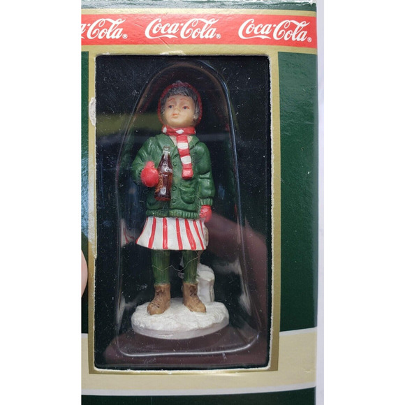 Coca Cola Town Square Village Accessory After Skating Girl With Ice Skates - Picture 3 of 8
